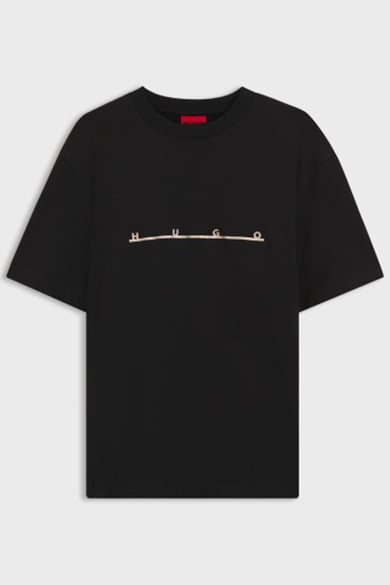 ΜΠΛΟΥΖΑ T-SHIRT HUGO - 001 ΜΑΥΡΟ